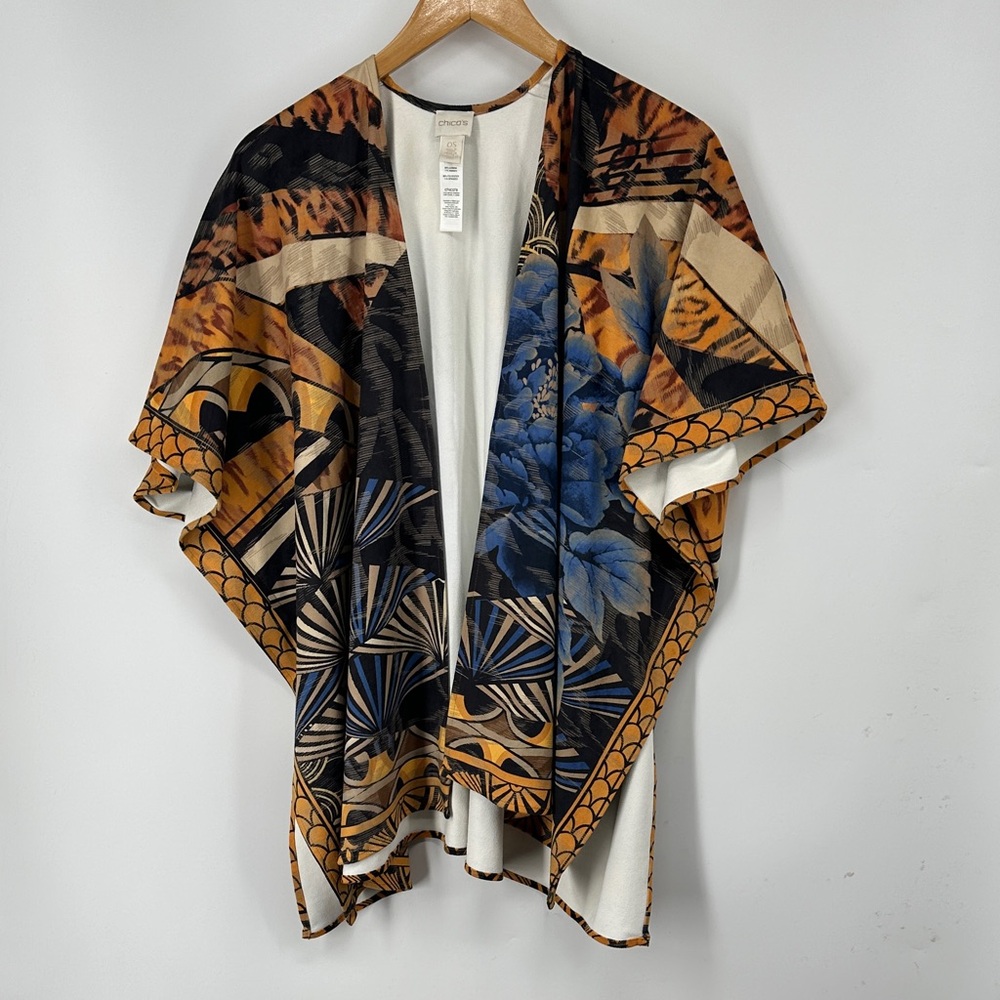 Multicolor Kimono Cardigan Ruana